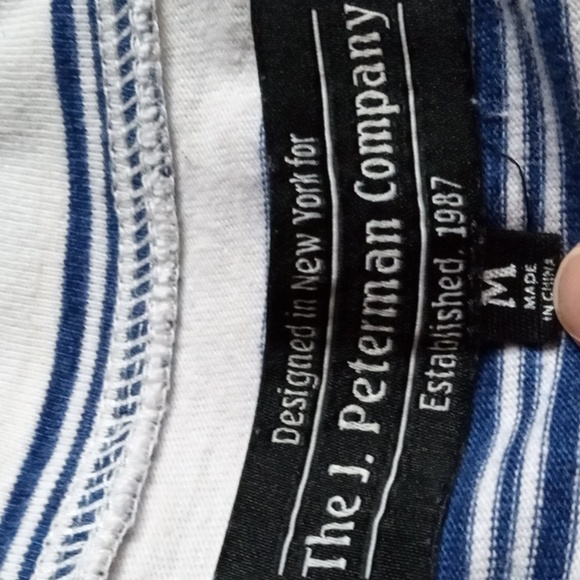 J. Peterman cream and white striped relaxed fit maxi dress with drawstring waist - Picture 2 of 6